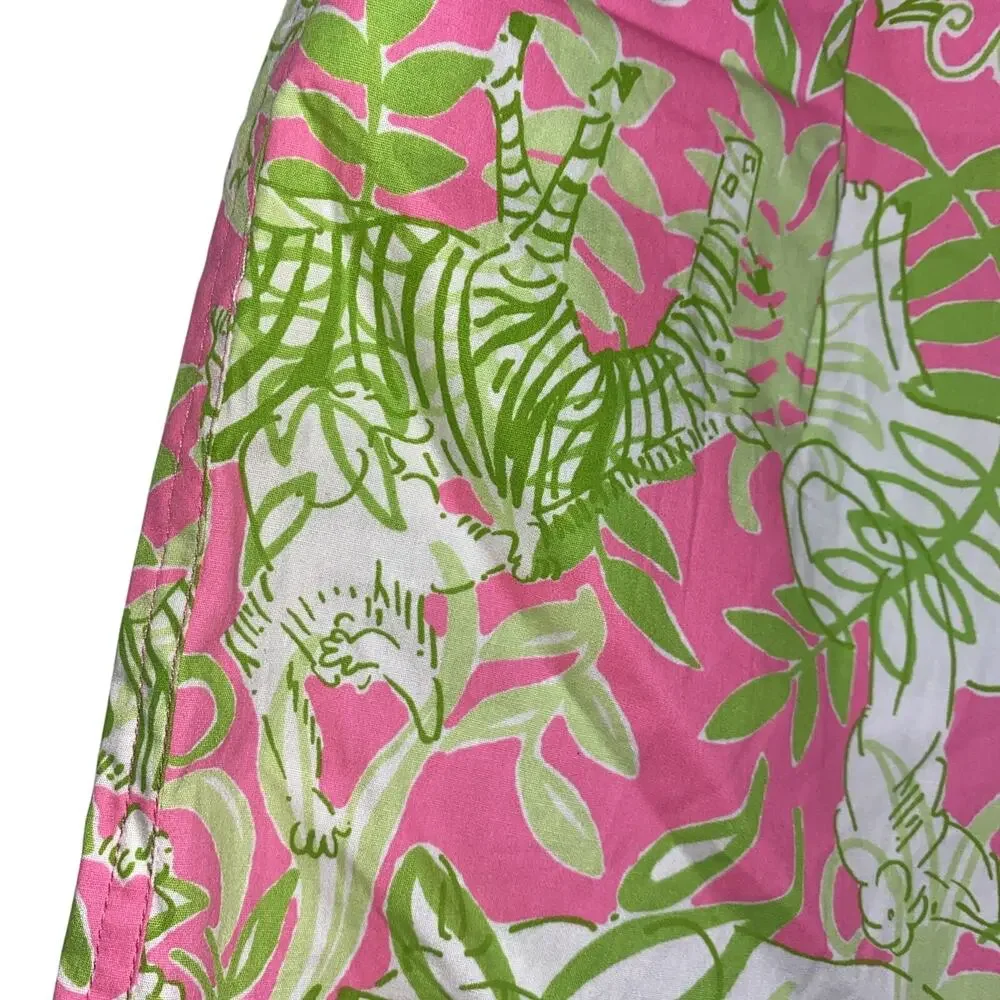 Lilly Pulitzer Swimsuit Shorts Mens XL Swim Trunks Drawstring Pink Animals